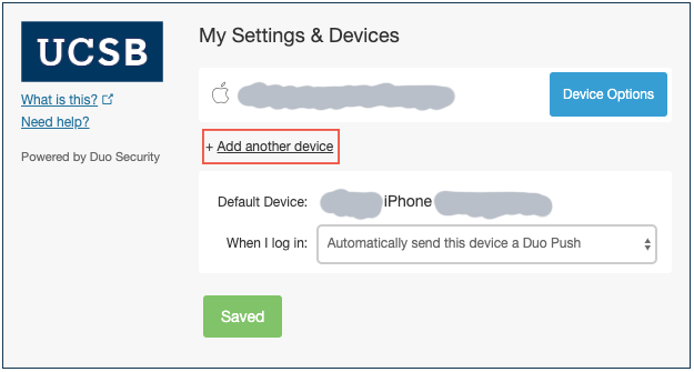 enroll second device with Duo
